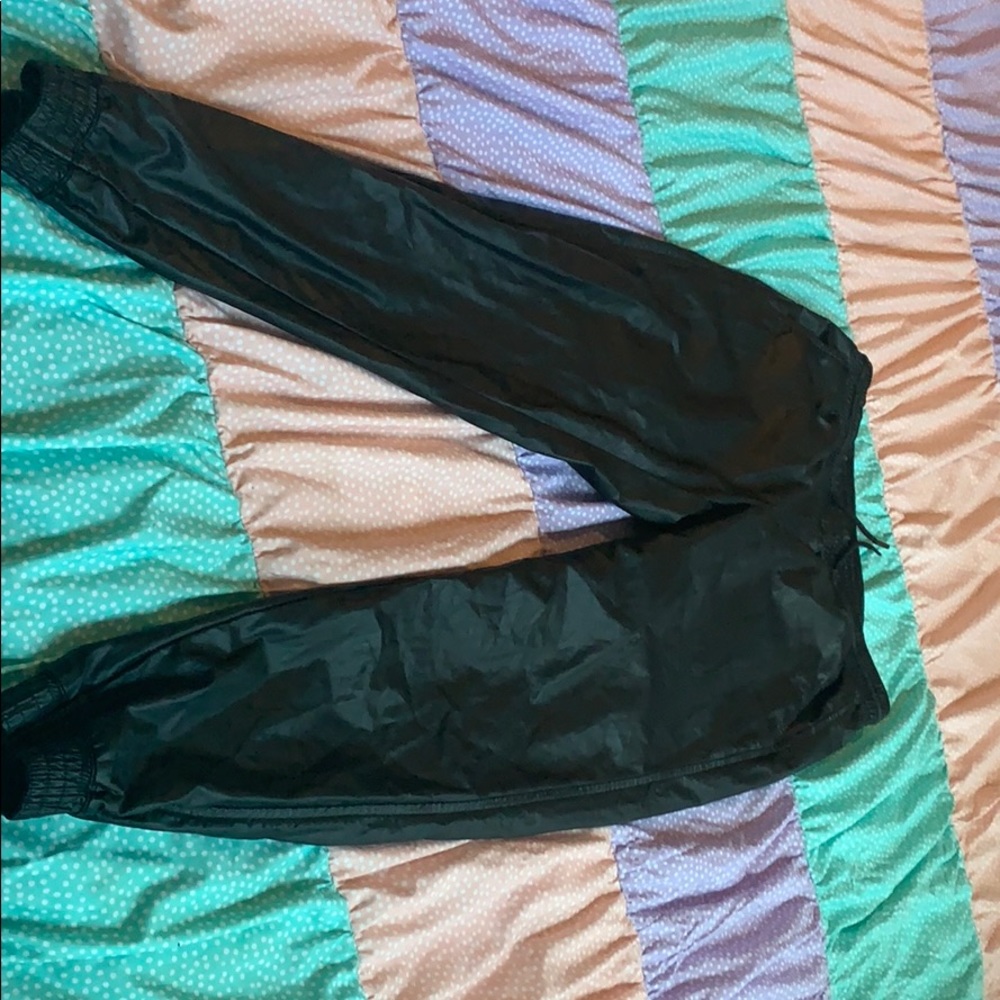 Leather pants.